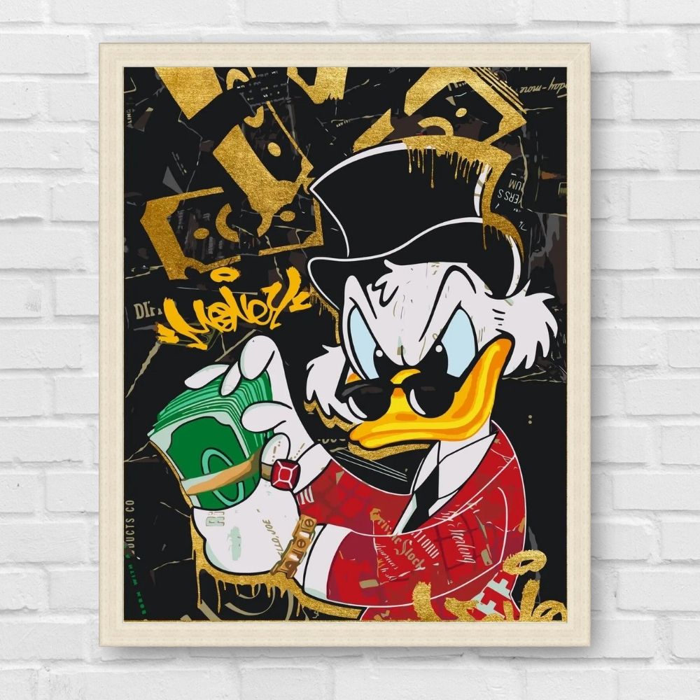 Maľovanie podľa čísel - Scrooge McDuck. S metalickými farbami (zlaté) LW30051
