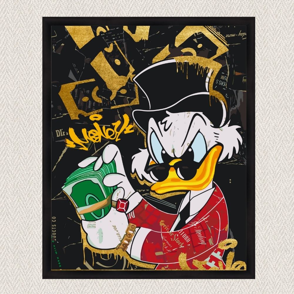 Maľovanie podľa čísel - Scrooge McDuck. S metalickými farbami (zlaté) LW30051