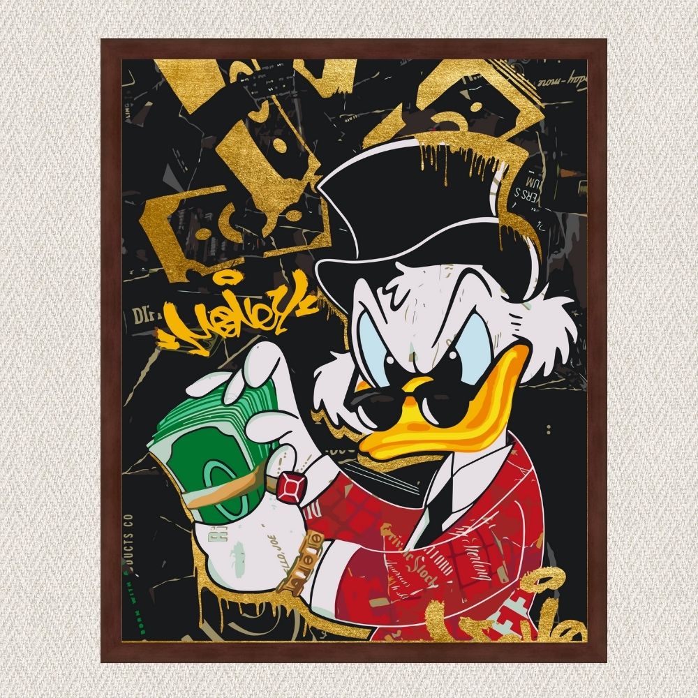 Maľovanie podľa čísel - Scrooge McDuck. S metalickými farbami (zlaté) LW30051