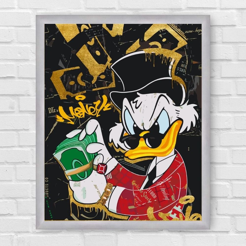 Maľovanie podľa čísel - Scrooge McDuck. S metalickými farbami (zlaté) LW30051