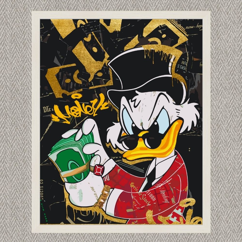 Maľovanie podľa čísel - Scrooge McDuck. S metalickými farbami (zlaté) LW30051