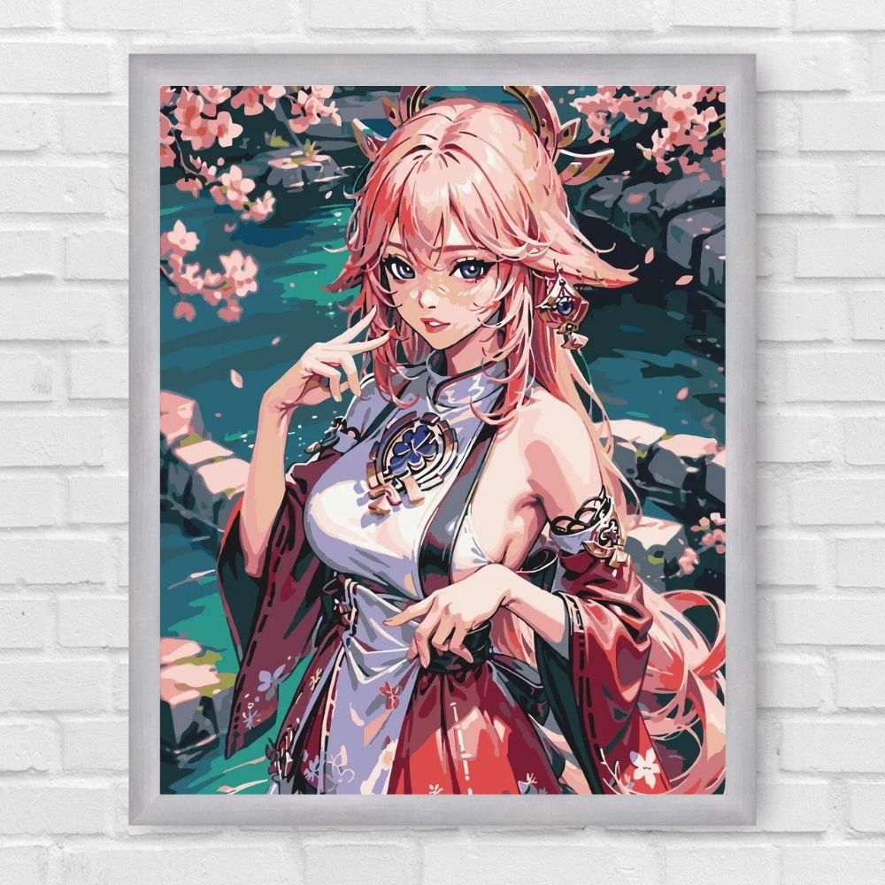 Maľovanie podľa čísel - Anime Genshin Impact Yae Miko LW30650