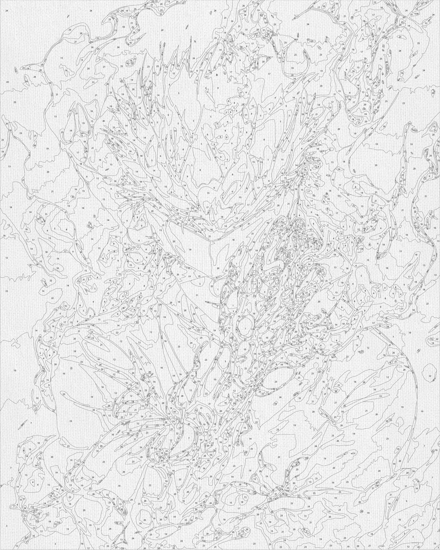 Maľovanie podľa čísel - Satoru Gojo. Magická bitka. Anime LW31230