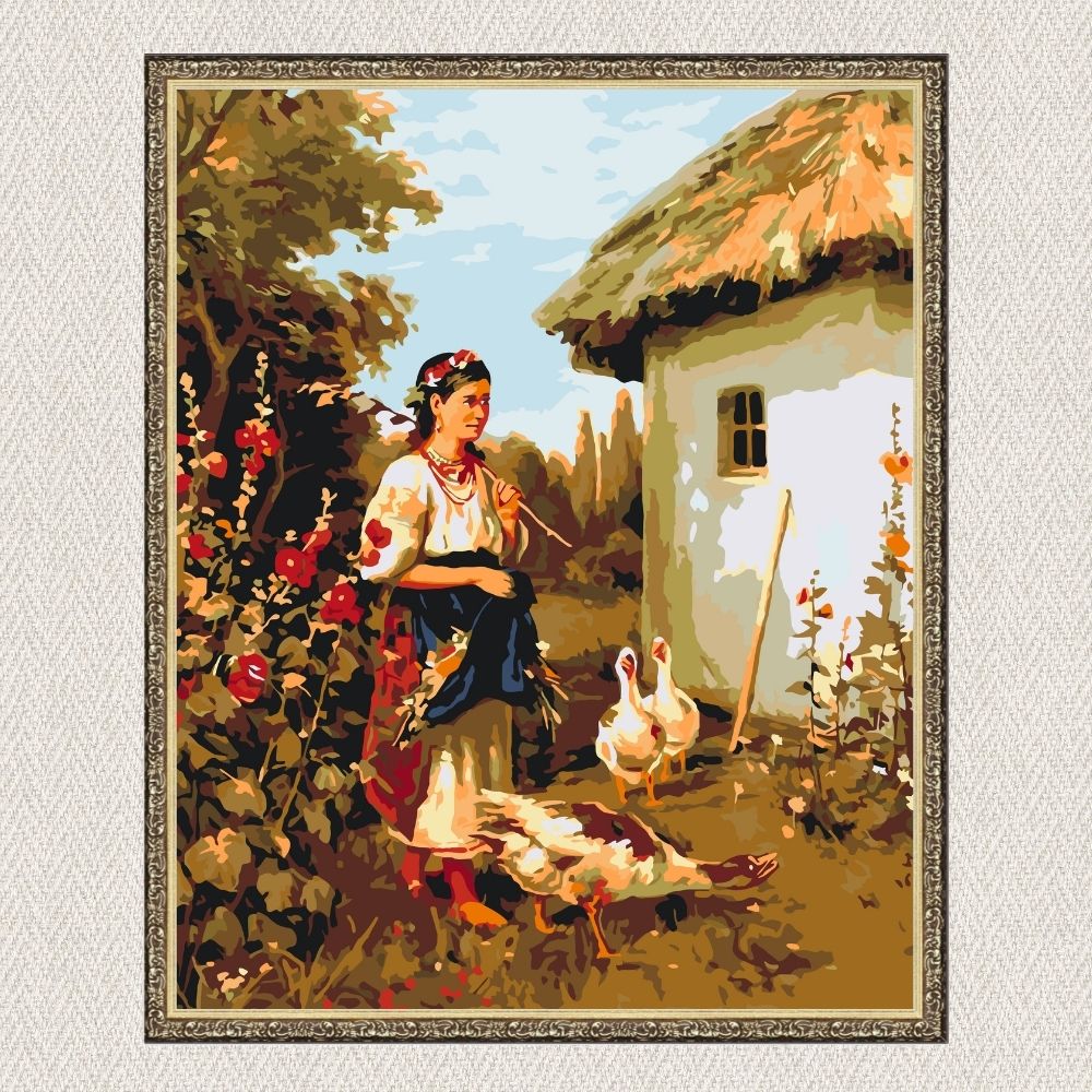 Maľovanie podľa čísel - Ukrajinská dedina LW3161