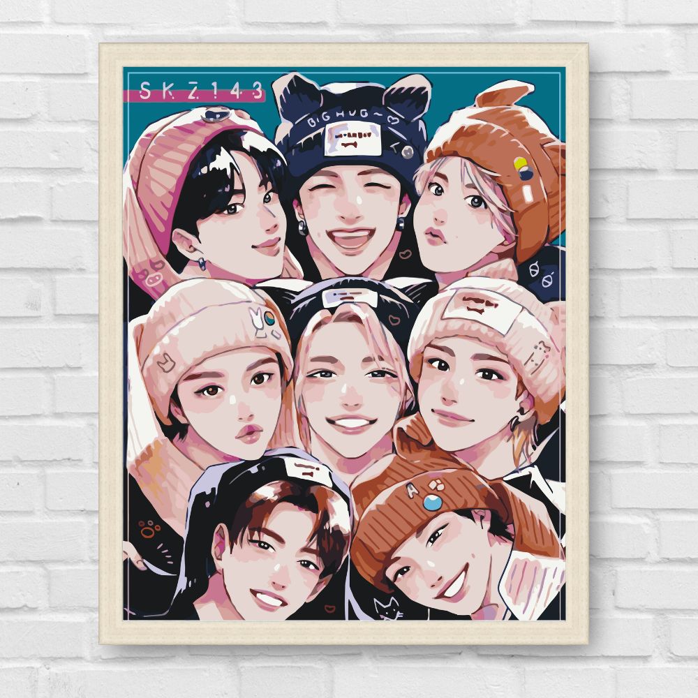 Maľovanie podľa čísel - K-pop, Stray Kids (stray kids) LW31890