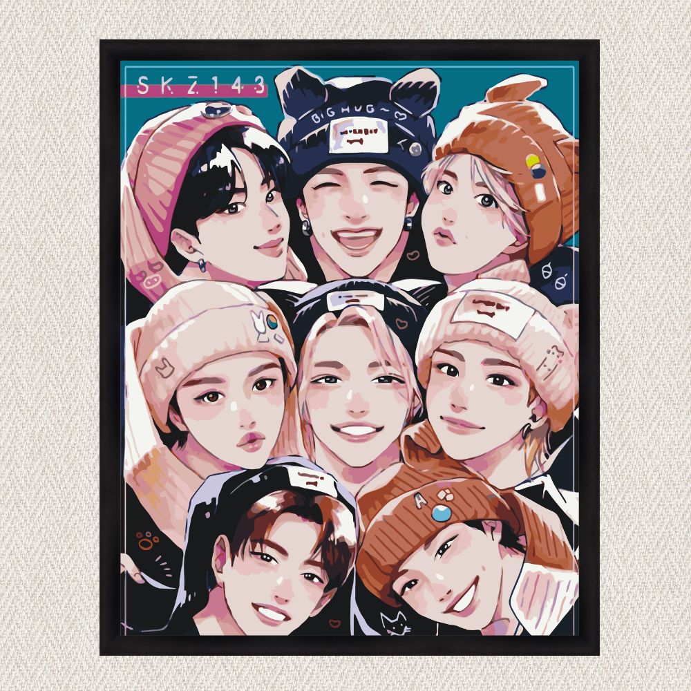Maľovanie podľa čísel - K-pop, Stray Kids (stray kids) LW31890