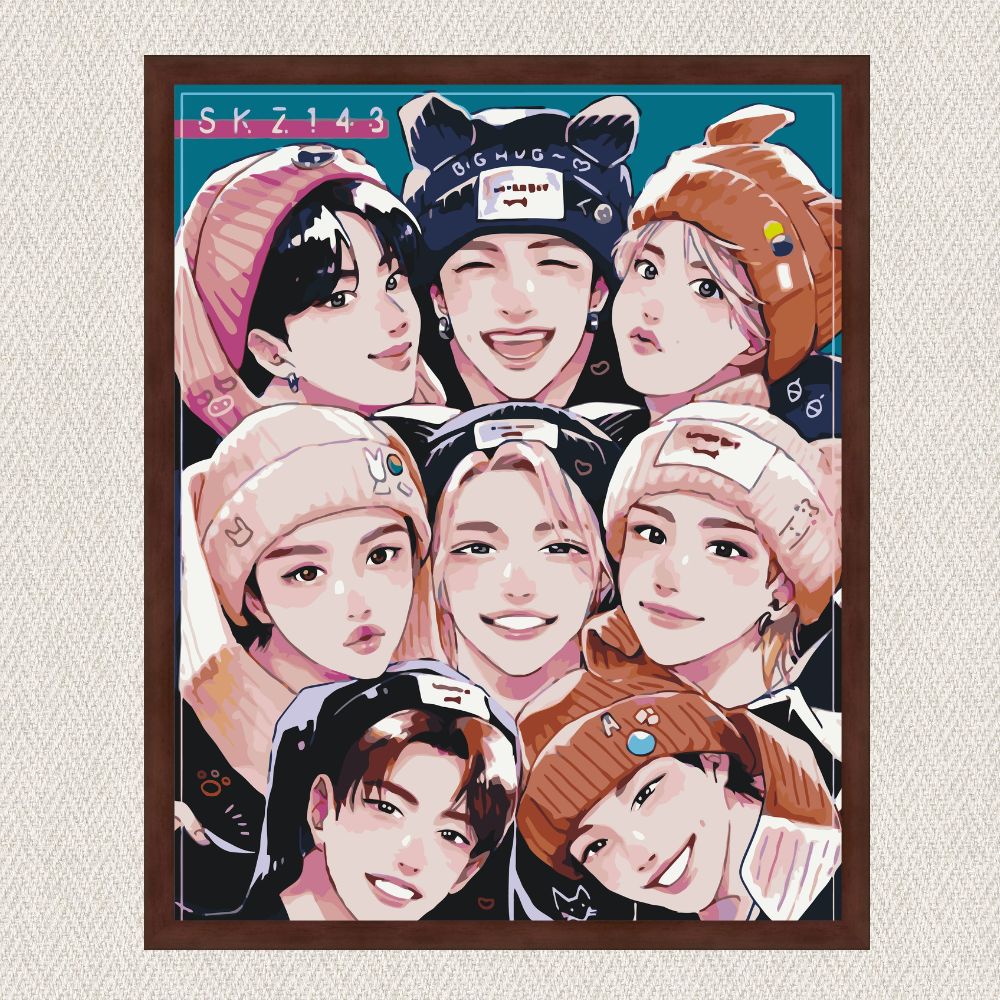 Maľovanie podľa čísel - K-pop, Stray Kids (stray kids) LW31890