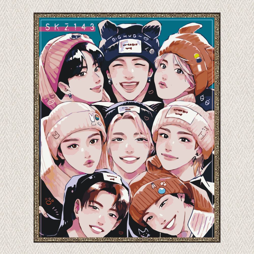 Maľovanie podľa čísel - K-pop, Stray Kids (stray kids) LW31890