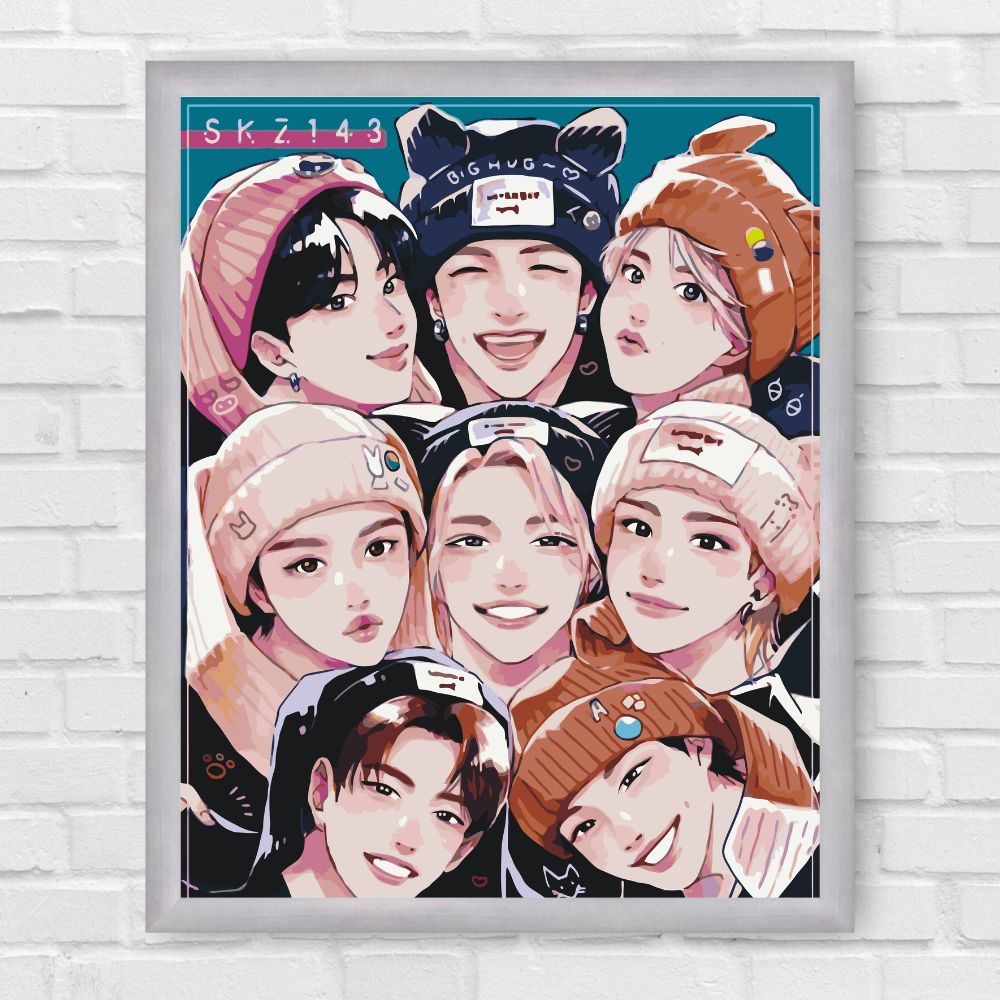 Maľovanie podľa čísel - K-pop, Stray Kids (stray kids) LW31890