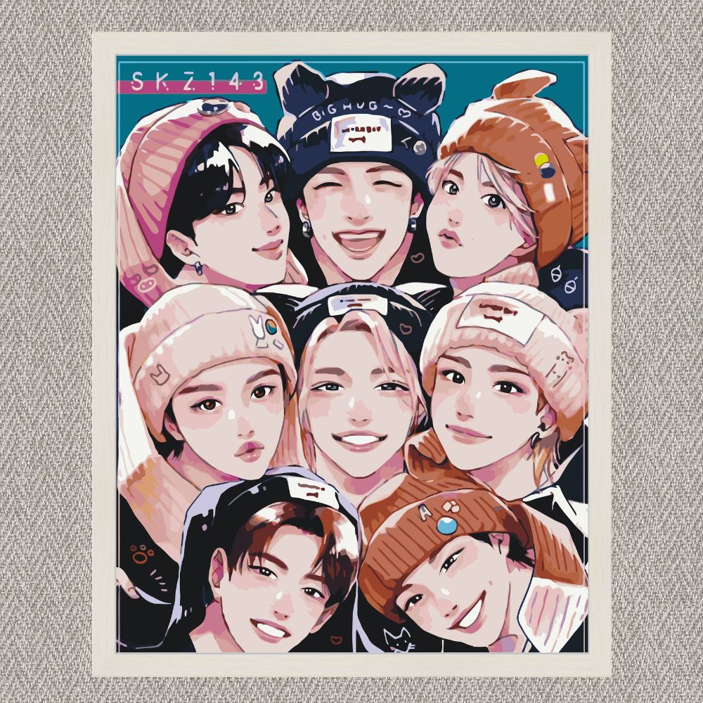 Maľovanie podľa čísel - K-pop, Stray Kids (stray kids) LW31890