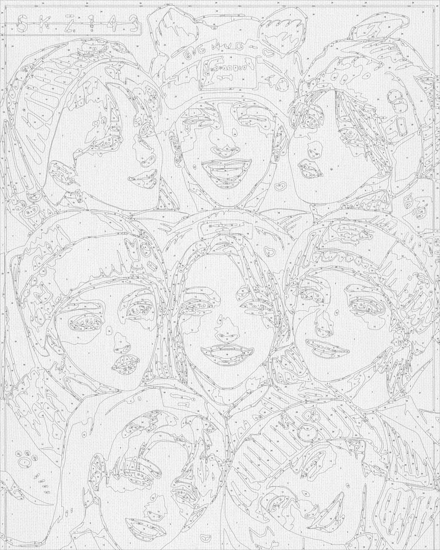 Maľovanie podľa čísel K-pop, Stray Kids 40*50 cm LW 31890