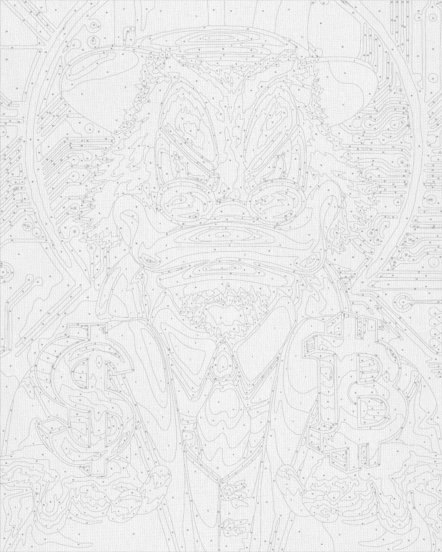 Maľovanie podľa čísel Strýko Držgroš s metalickými farbami (zlato) 40*50 cm LW 3320