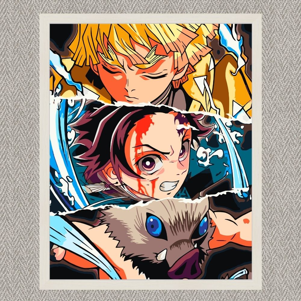 Maľovanie podľa čísel - Anime. Čepeľ zabíjajúca démonov, koláž. LW3409