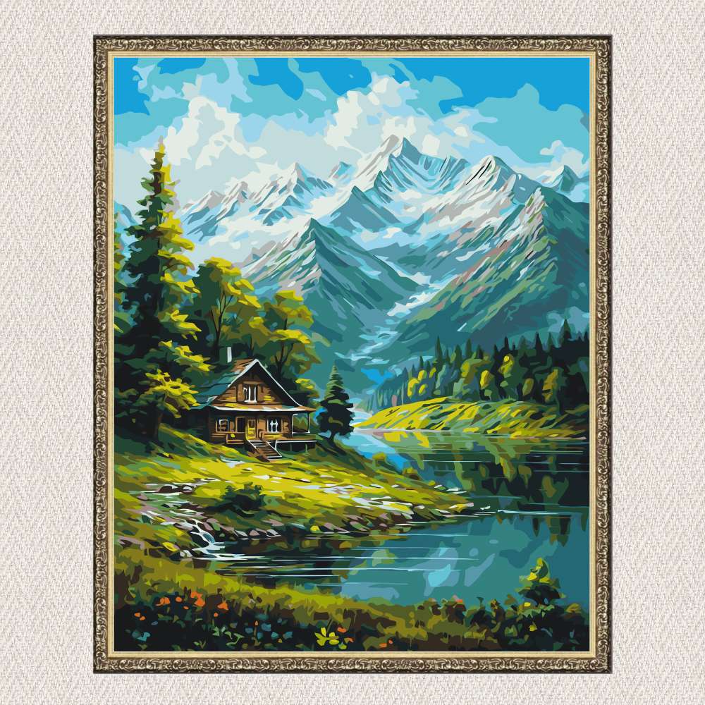 Maľovanie podľa čísel - Horská krajina LW3437
