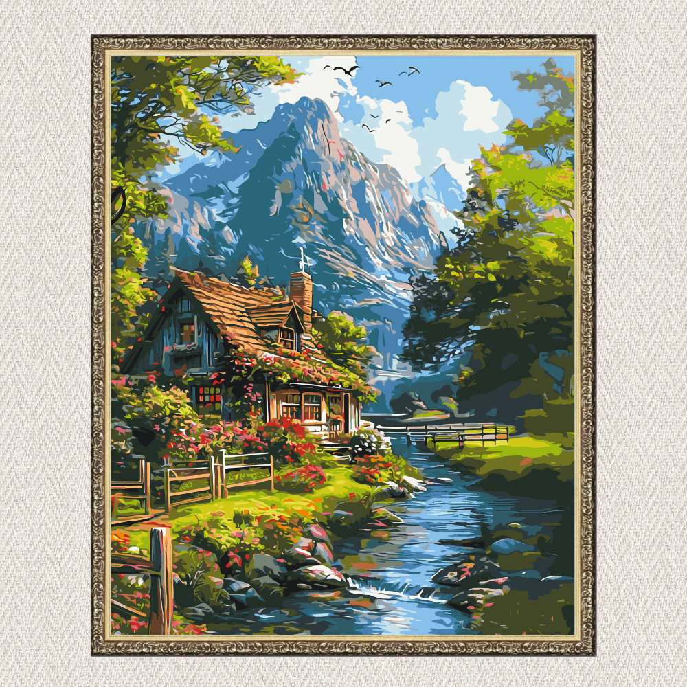 Maľovanie podľa čísel - Krajina. Tichý horský život LW3438