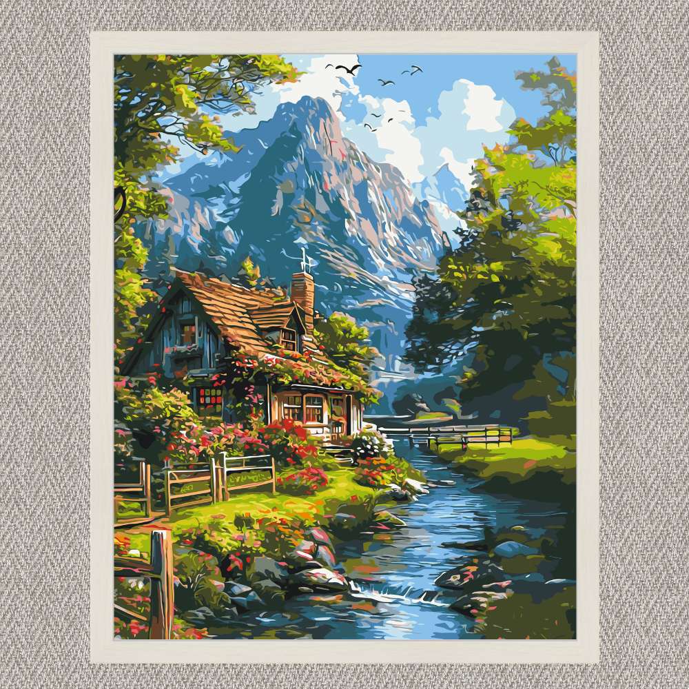Maľovanie podľa čísel - Krajina. Tichý horský život LW3438