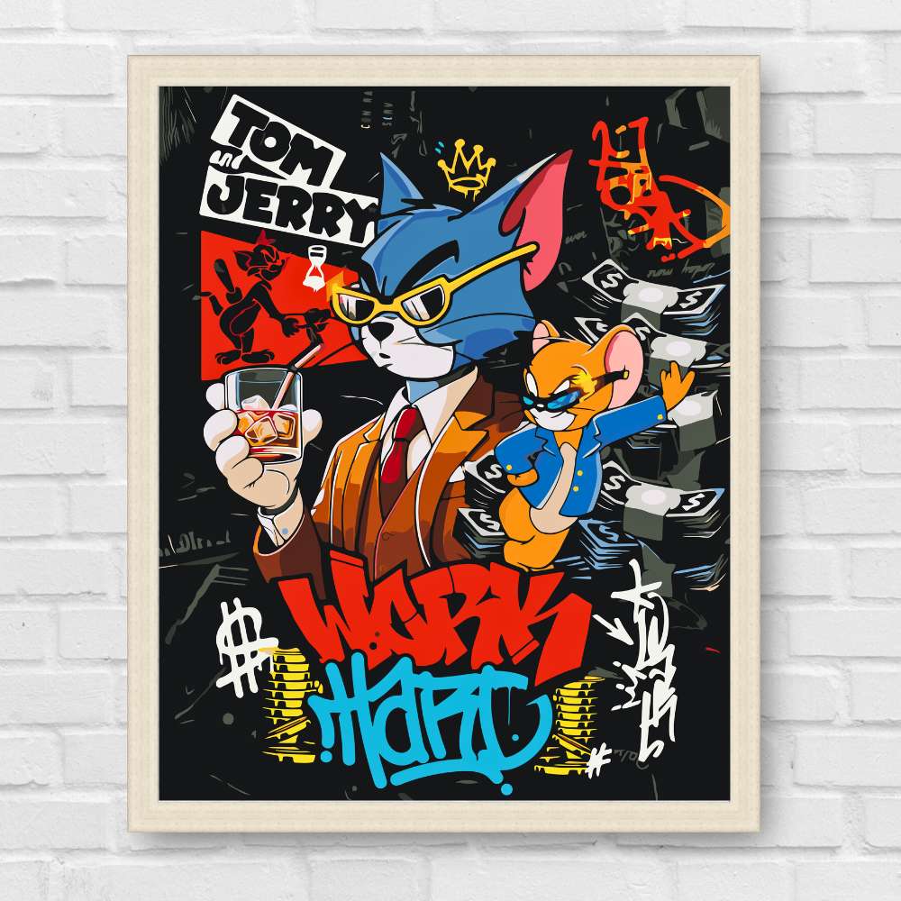 Maľovanie podľa čísel - Disney. Tom a Jerry. Filmové postavy LW3459