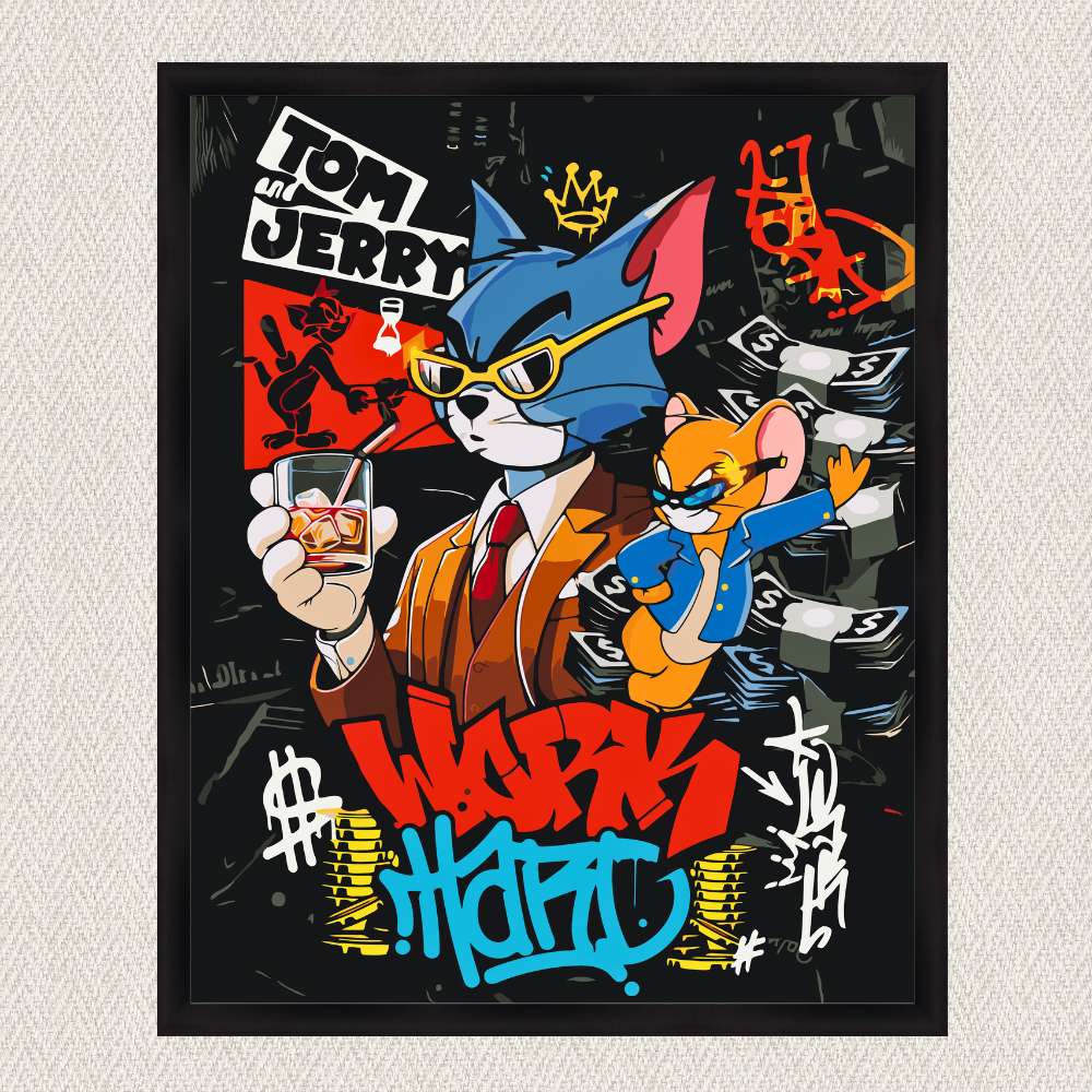Maľovanie podľa čísel - Disney. Tom a Jerry. Filmové postavy LW3459