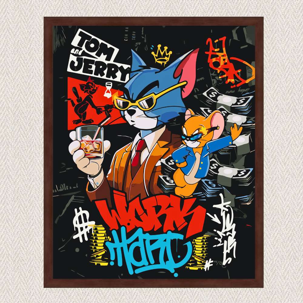 Maľovanie podľa čísel - Disney. Tom a Jerry. Filmové postavy LW3459