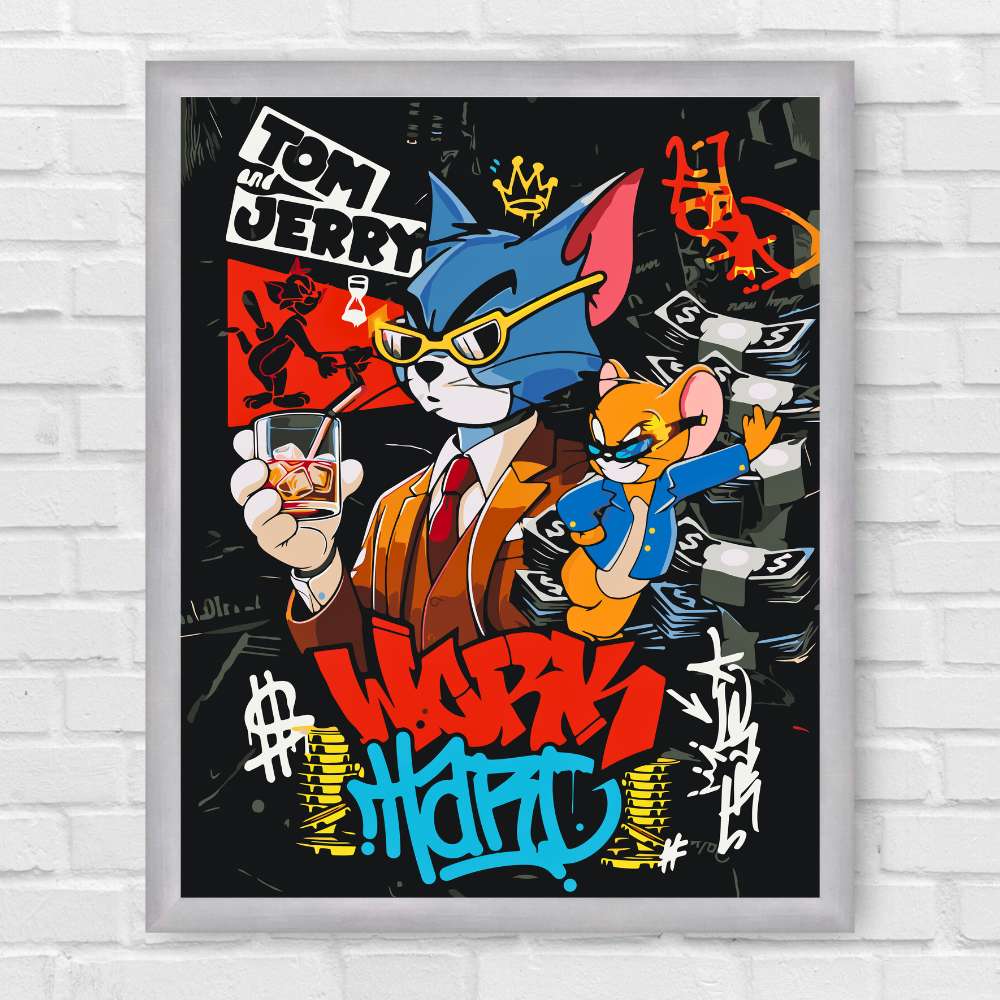 Maľovanie podľa čísel - Disney. Tom a Jerry. Filmové postavy LW3459