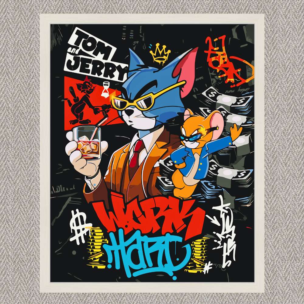 Maľovanie podľa čísel - Disney. Tom a Jerry. Filmové postavy LW3459