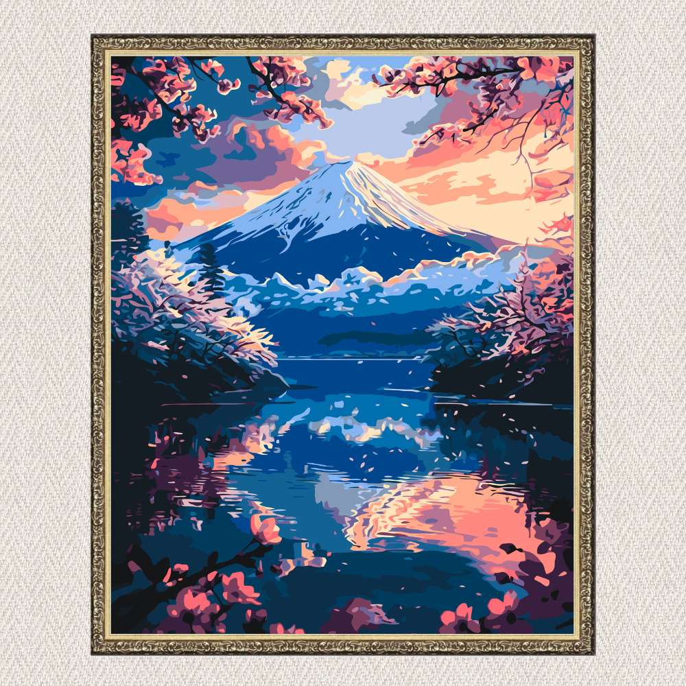 Maľovanie podľa čísel - Krajina. Neuveriteľná Fujiyama LW3464