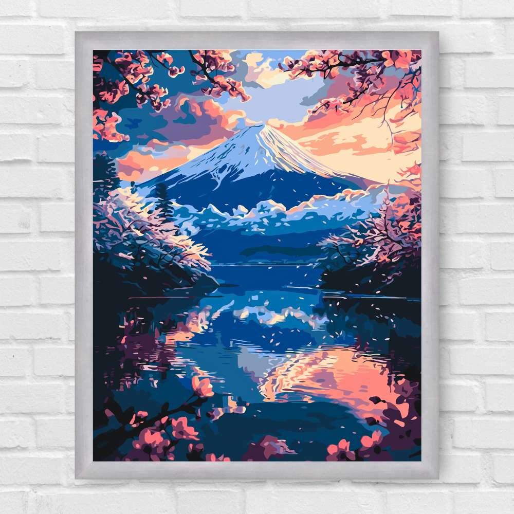 Maľovanie podľa čísel - Krajina. Neuveriteľná Fujiyama LW3464