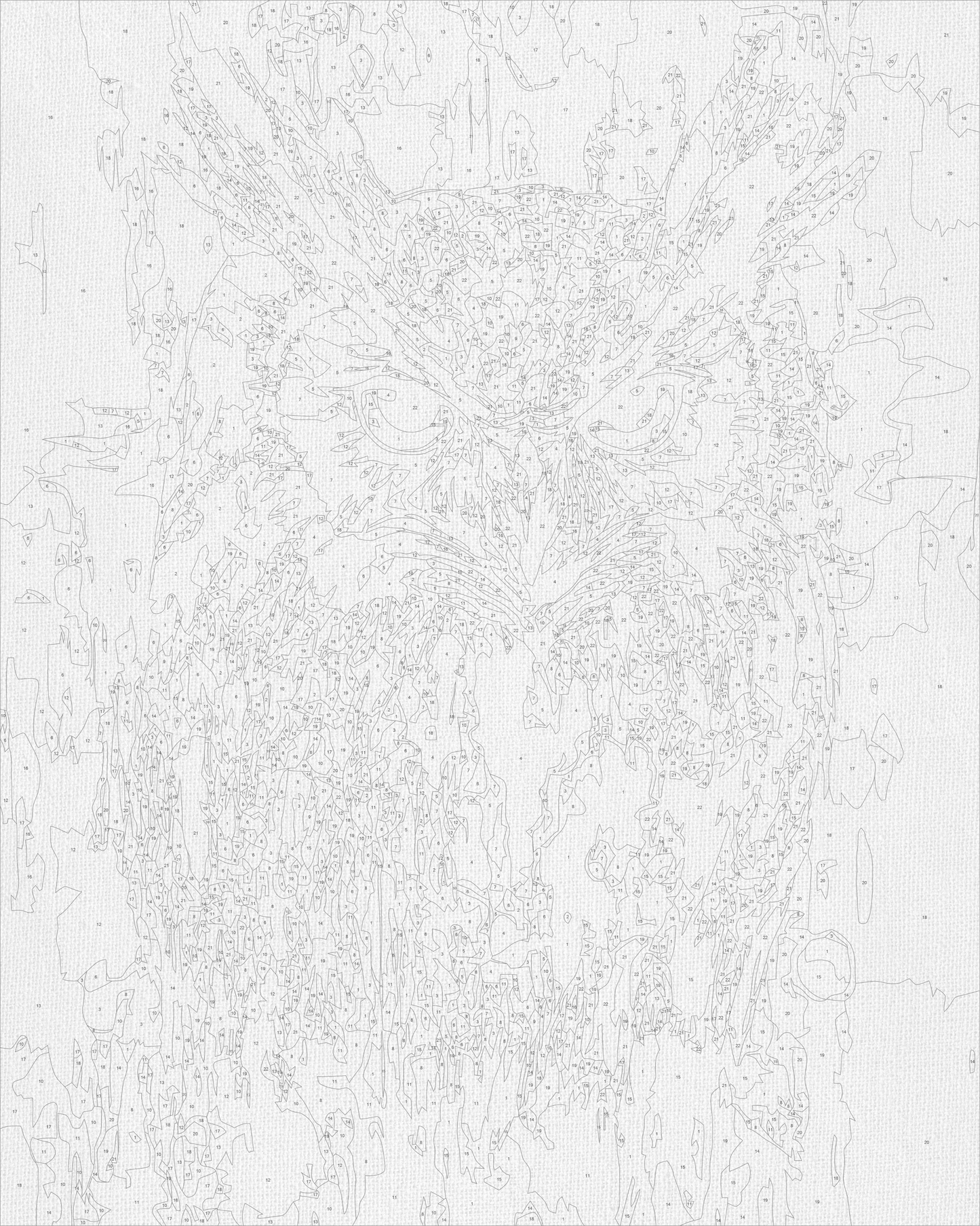 Maľovanie podľa čísel Zvieratá. Sova s metalickými farbami 40*50 cm LW 3528