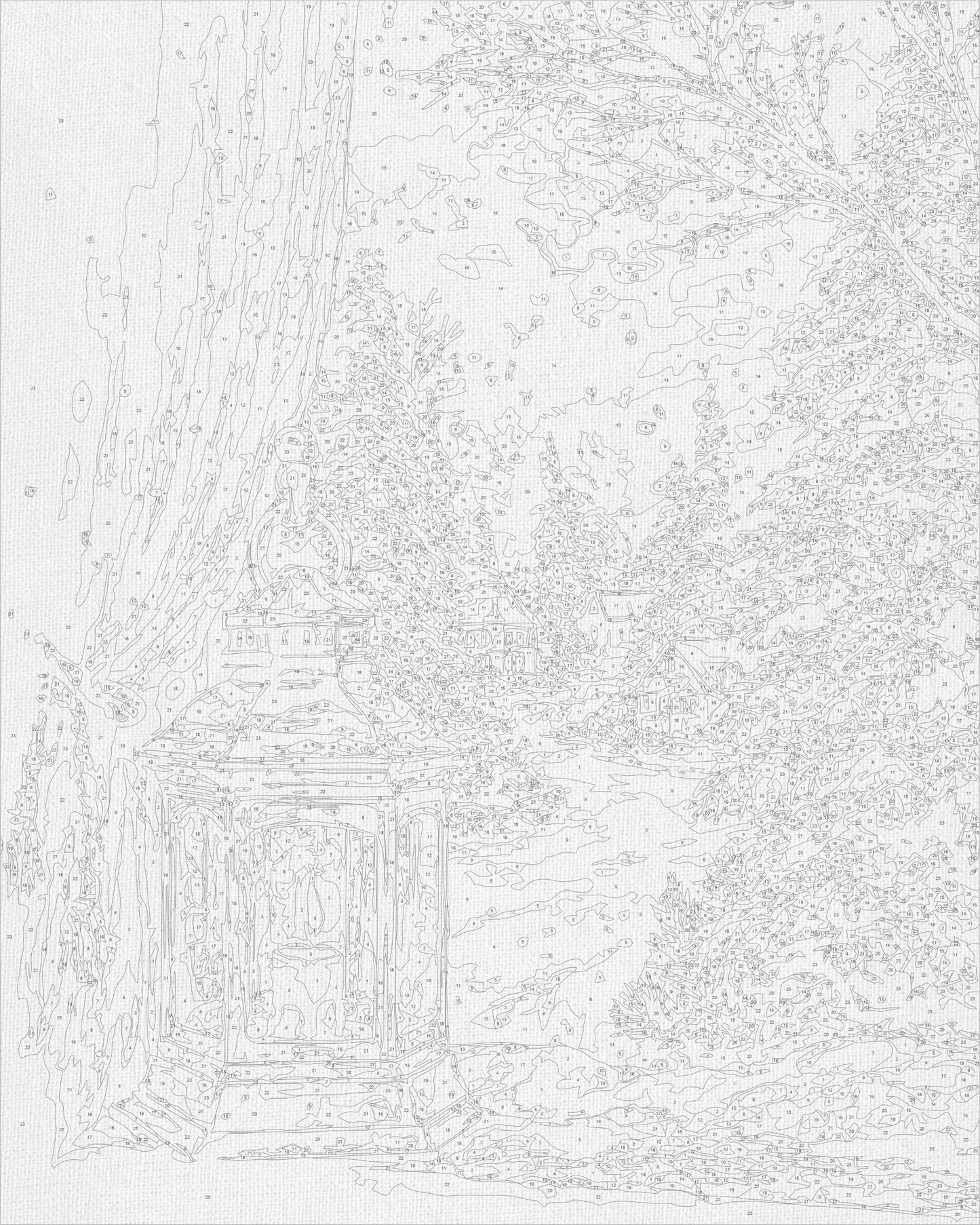 Maľovanie podľa čísel Krajina. Zimná noc 40*50 cm LW 3549