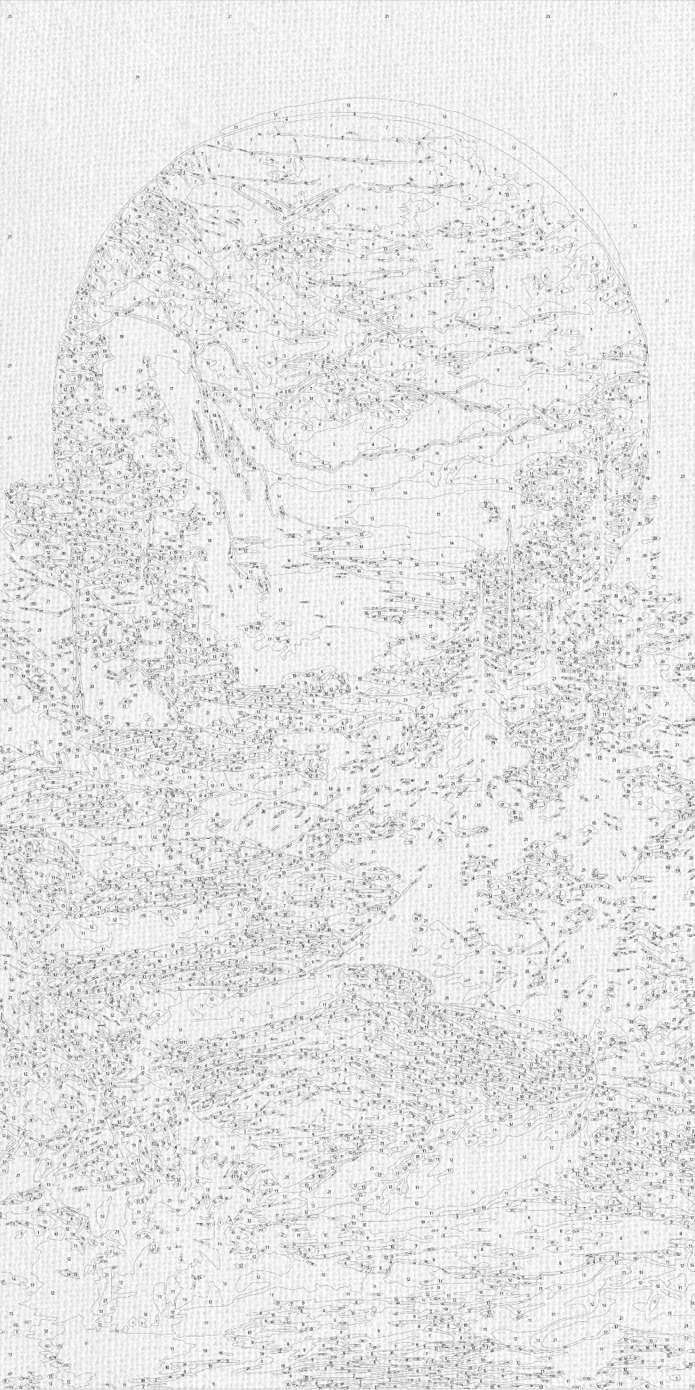 Maľovanie podľa čísel. Cesta k úsvitu s metalickými farbami 40×80 cm LW 5120