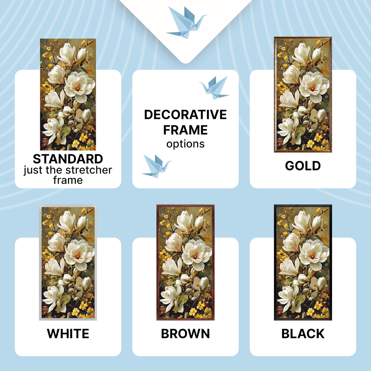 Maľovanie podľa čísel na ráme 40*80 cm - Kvitnúca magnólia - Kvety - LW 5194