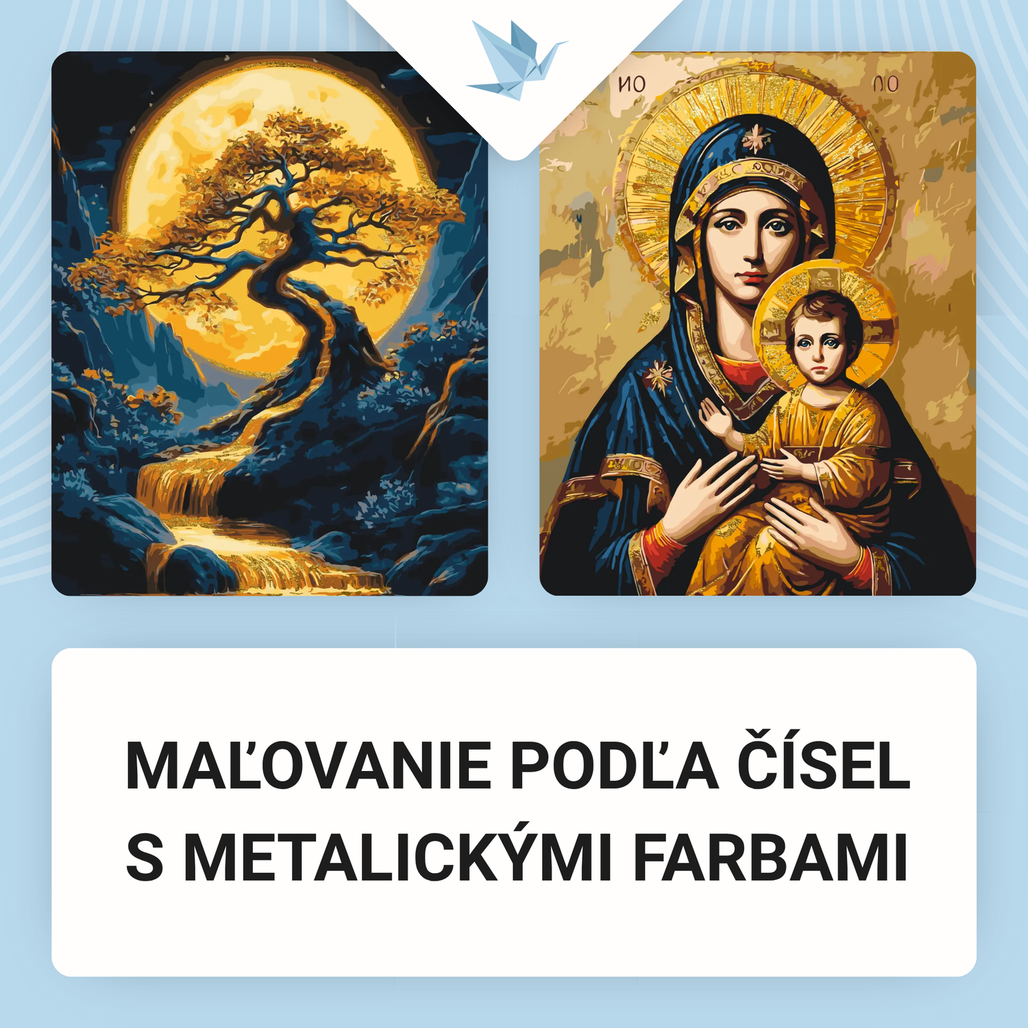 Maľovanie podľa čísel s metalickými farbami