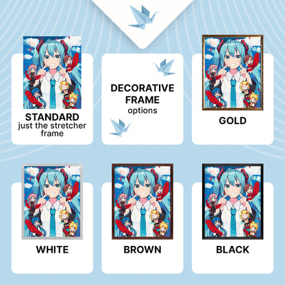 Maľovanie podľa čísel na ráme 40*50 cm - Vocaloid Miku Hatsune - Anime - LW 0650