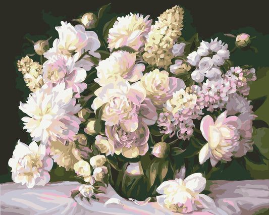 Maľovanie podľa čísel na ráme 40*50 cm Kvety - Jemná kytica LW 1073