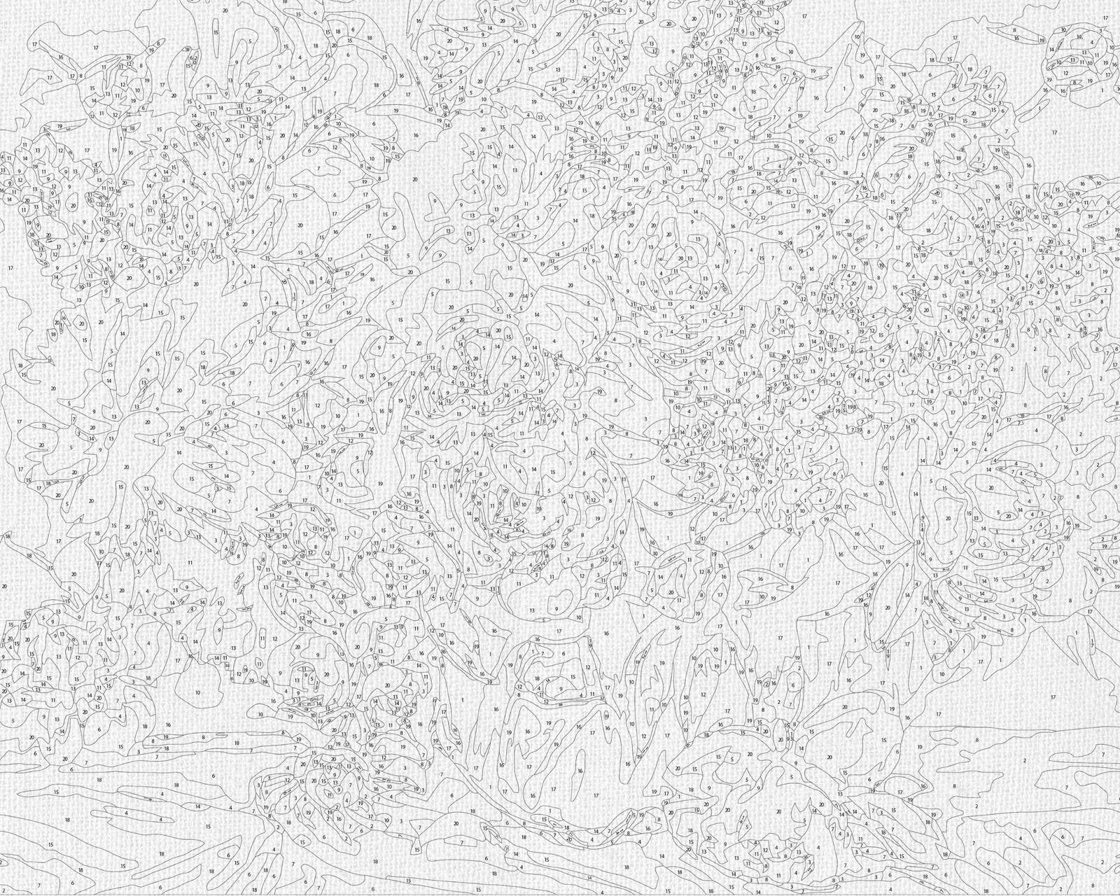 Maľovanie podľa čísel na ráme 40*50 cm Kvety - Jemná kytica LW 1073