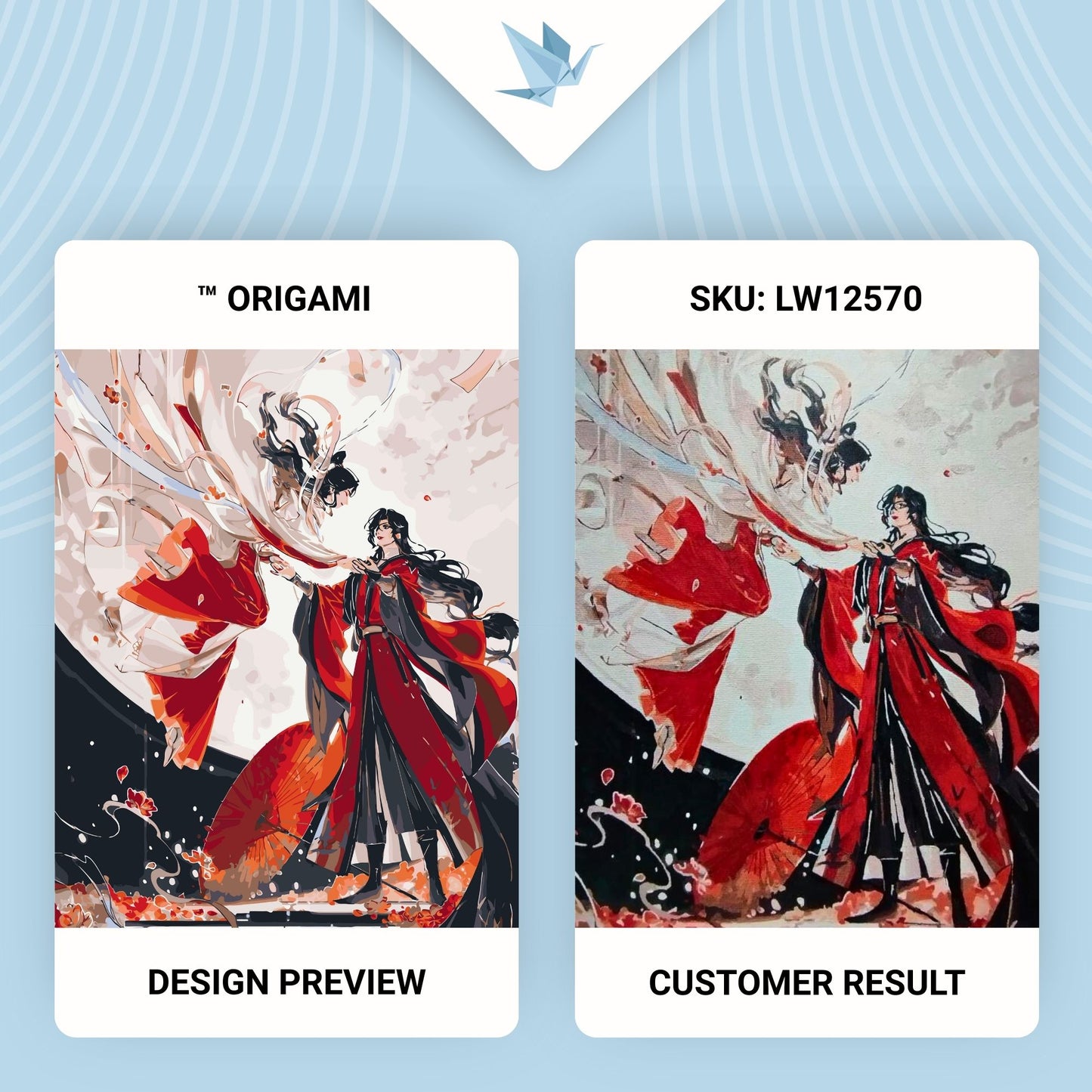 Maľovanie podľa čísel – Požehnanie nebies. Anime 40*50 cm LW 12570