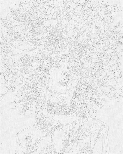 Maľovanie podľa čísel – Ľudia. Dievča v hortenziách 40*50 cm LW 12710