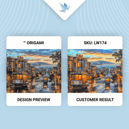 Maľovanie podľa čísel – Večerná električka 40*50 cm LW 174