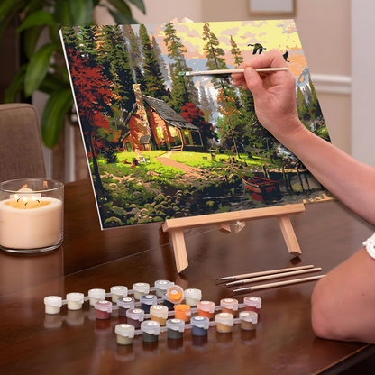 Maľovanie podľa čísel - Poľovnícka chata Umelec Thomas Kinkade LW1831