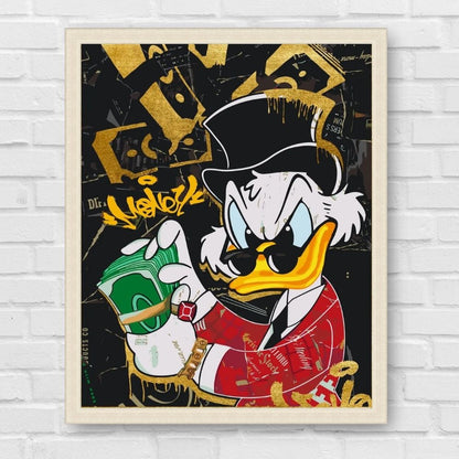 Maľovanie podľa čísel - Scrooge McDuck. S metalickými farbami (zlaté) LW30051