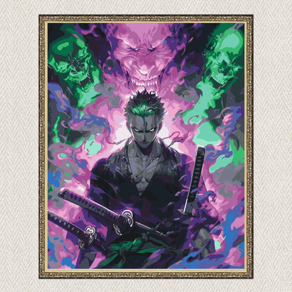Maľovanie podľa čísel - One Piece. Roronoa Zoro. Anime LW30320