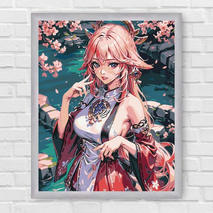 Maľovanie podľa čísel - Anime Genshin Impact Yae Miko LW30650