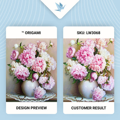 Maľovanie podľa čísel – Pivónie vo váze 40*50 cm LW 3068