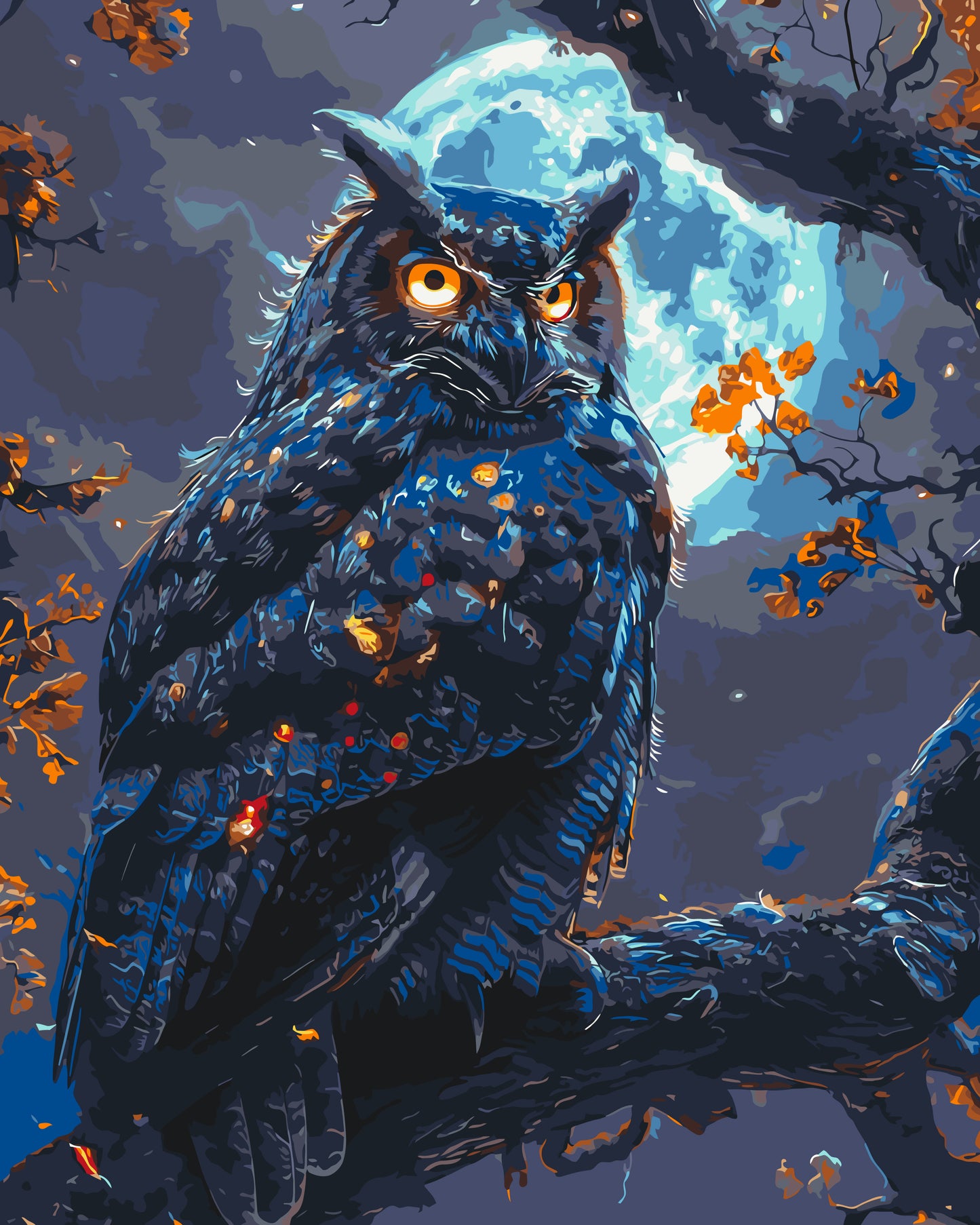 Maľovanie podľa čísel – Múdra sova 40*50 cm LW 30830