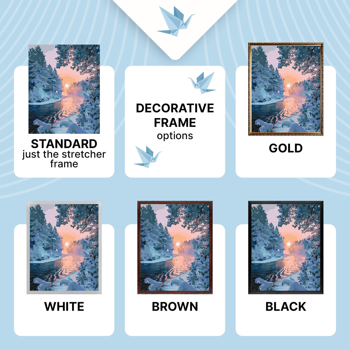 Maľovanie podľa čísel na ráme 40*50 cm – Zimné / Vianočné krajinka - LW 3096