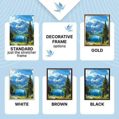 Maľovanie podľa čísel na ráme 40*50 cm krajinka – Horský pokoj LW 30990