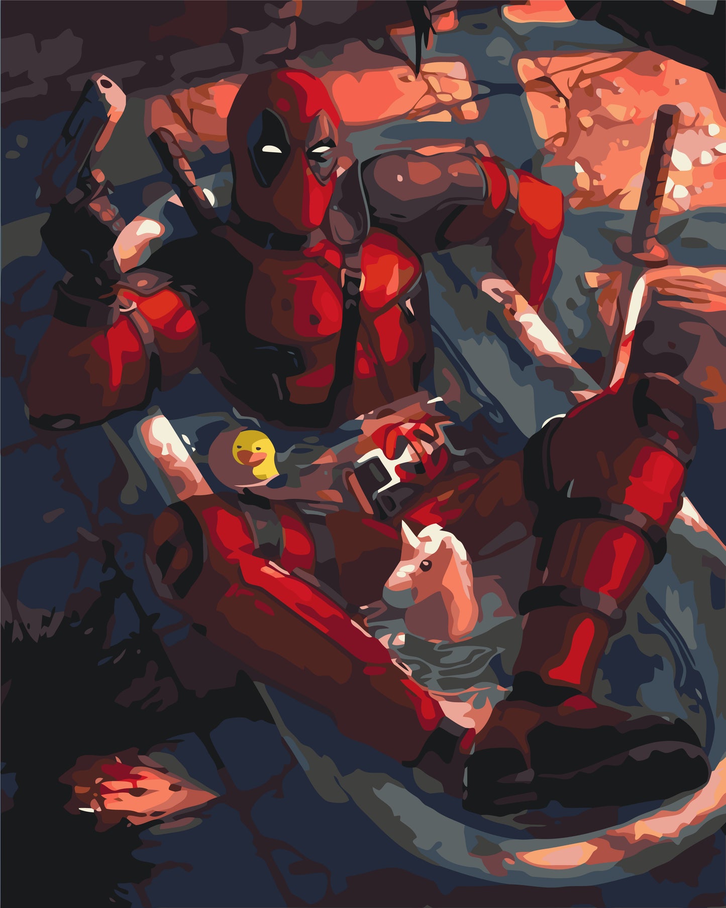 Maľovanie podľa čísel - Marvel Deadpool LW3115