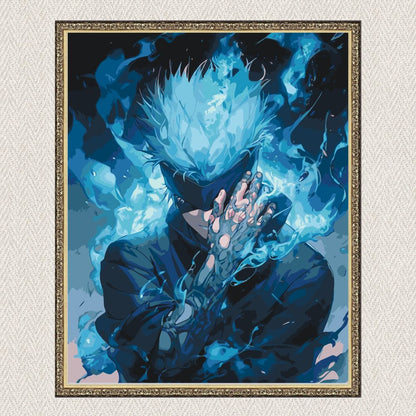 Maľovanie podľa čísel - Satoru Gojo. Magická bitka. Anime LW31230