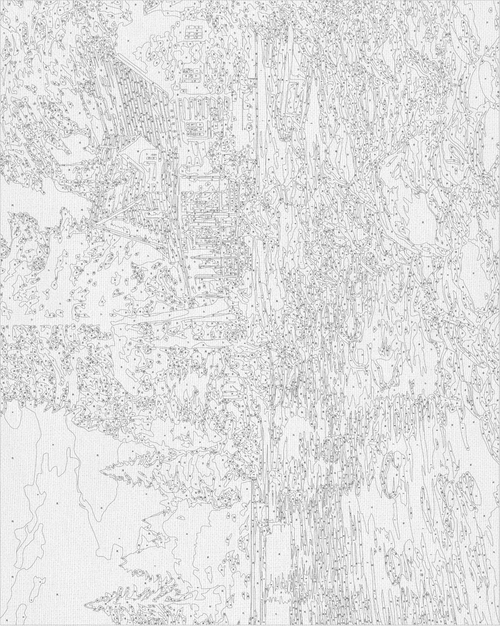 Maľovanie podľa čísel na ráme 40*50 cm – Krajinka. Dom v lese LW 31250