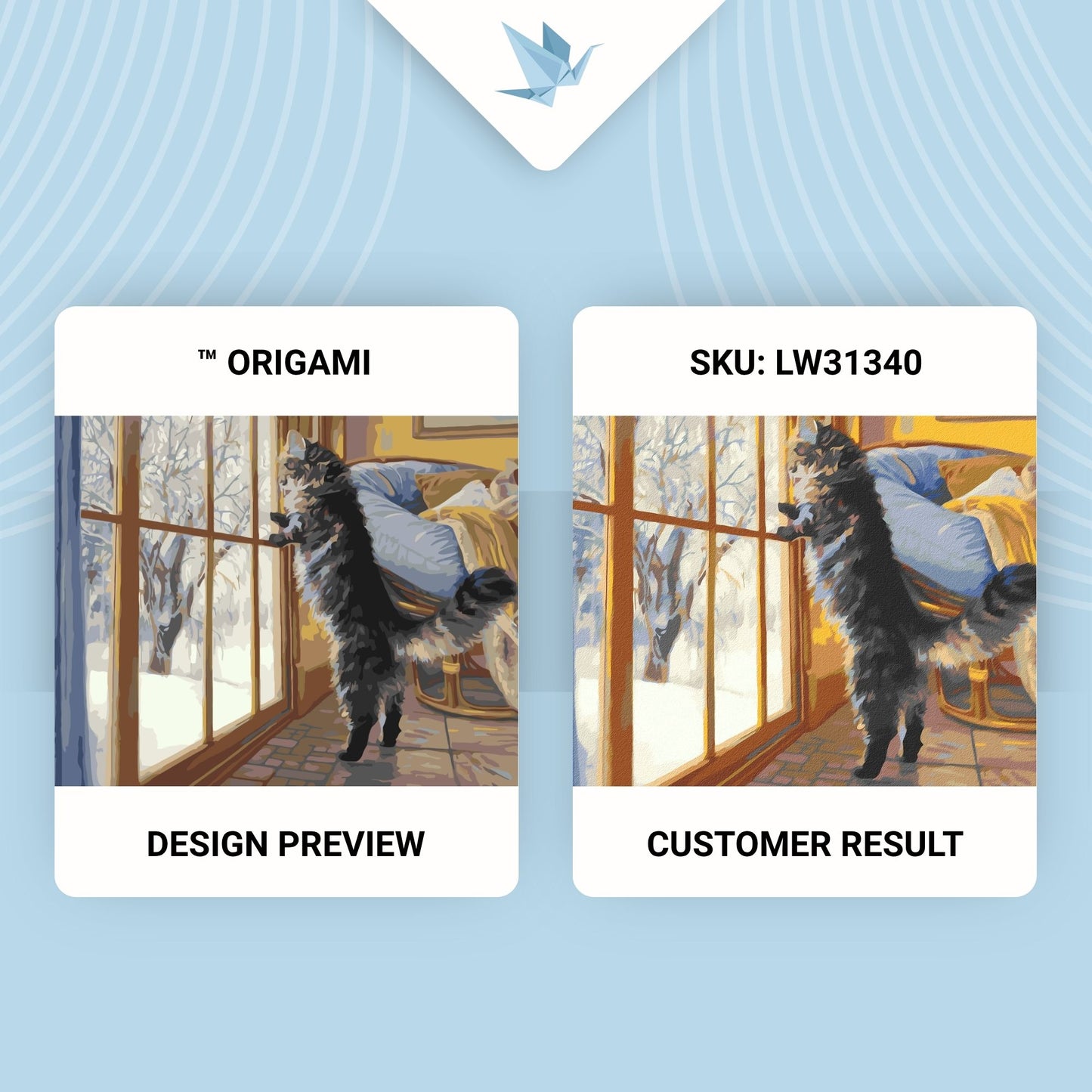 Maľovanie podľa čísel – Zimná mačka 40*50 cm LW 31340